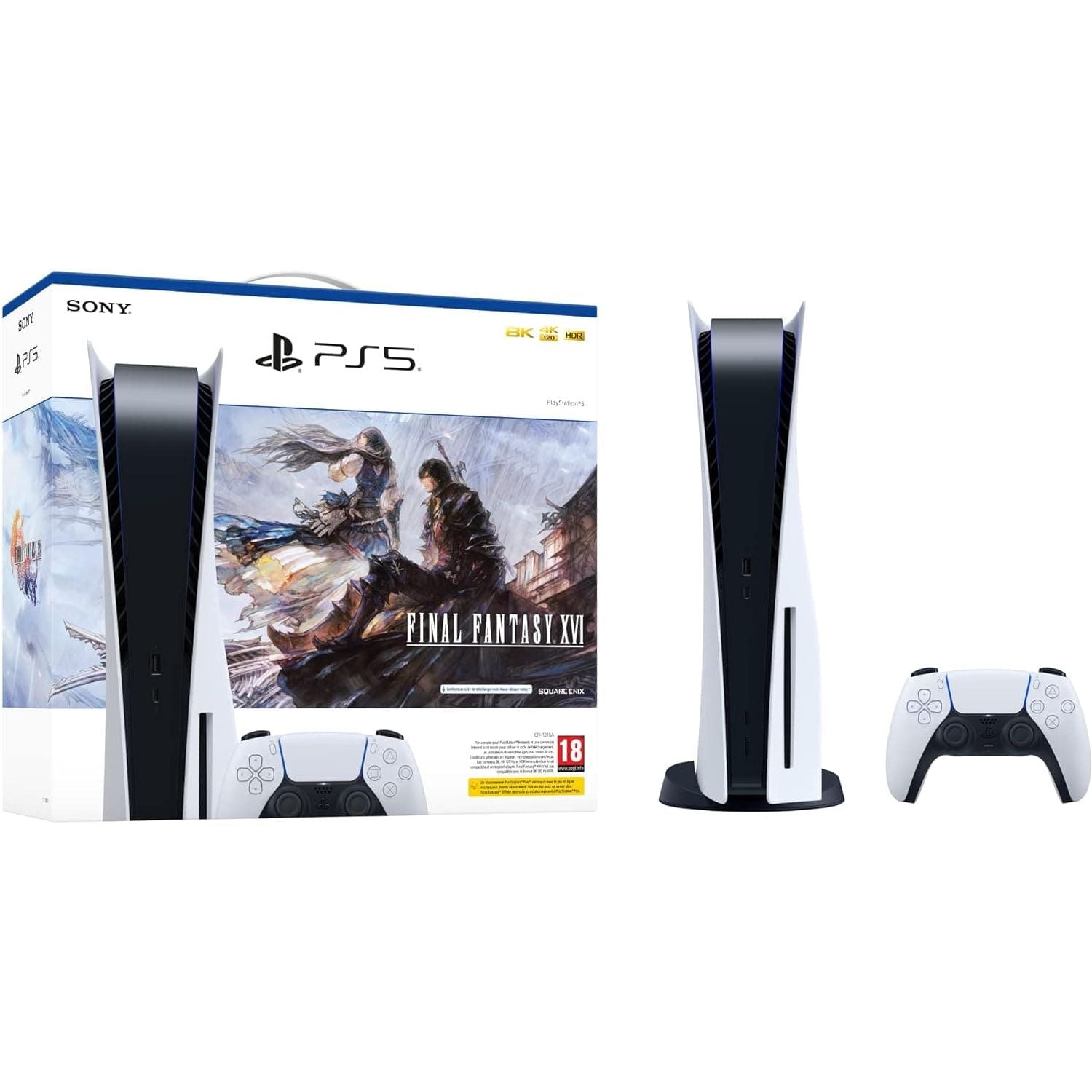 Buy Sony,Console Sony PlayStation 5 Édition Standard Blanche + Final Fantasy XVI - Gadcet UK | UK | London | Scotland | Wales| Ireland | Near Me | Cheap | Pay In 3 | Video Game Consoles